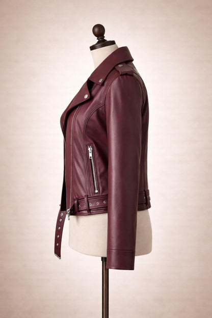 Women’s Genuine Leather Biker Jacket