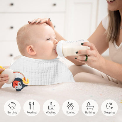 3-Pack Soft Cotton Muslin Burp Cloths - NextMamas