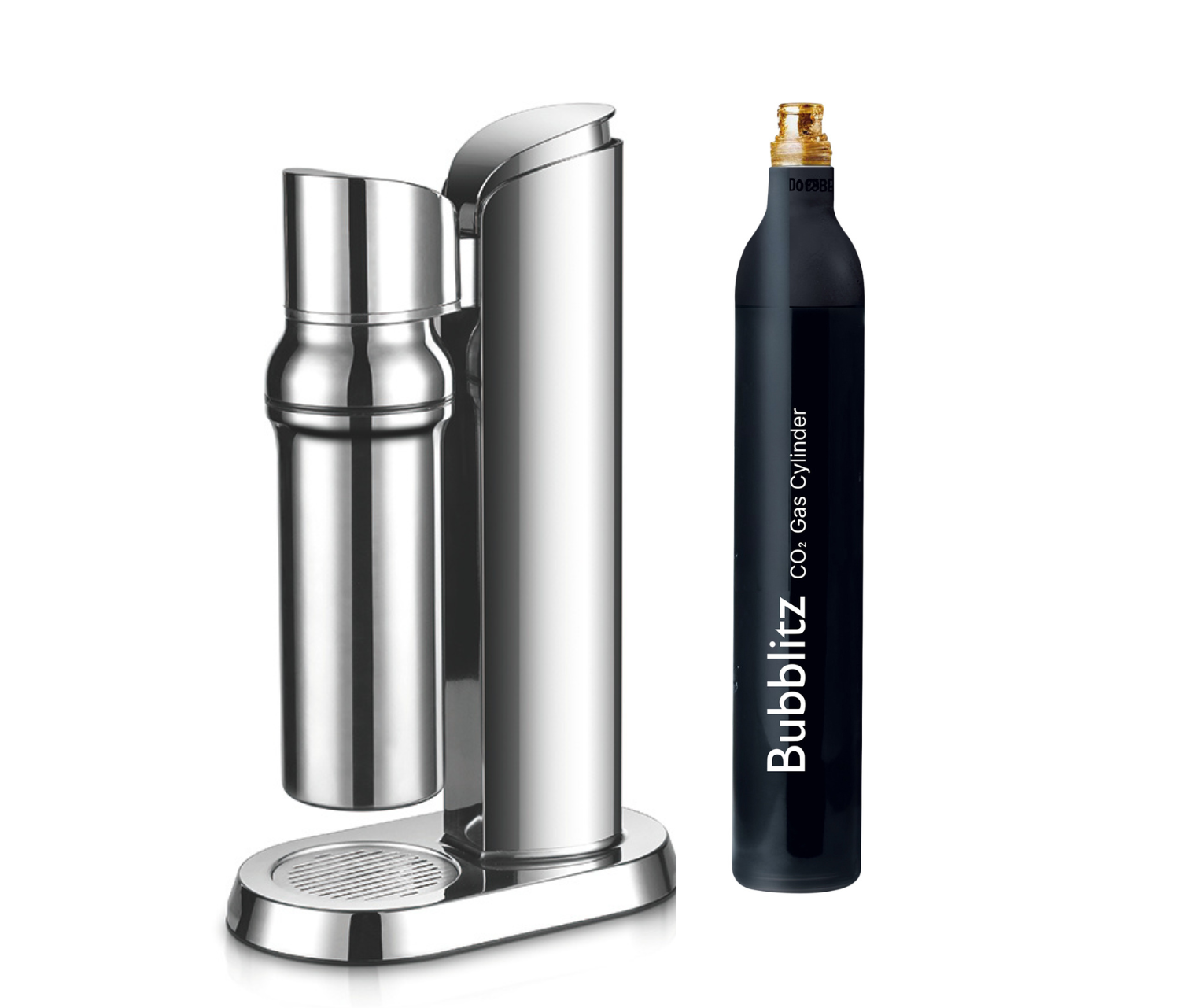 Bubblitz Sparkling Soda Water Maker with 1 x Water Bottle and 1 x CO2 Cylinder