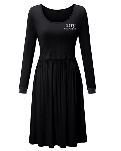 Nursing Gown Breastfeeding Dress - NextMamas