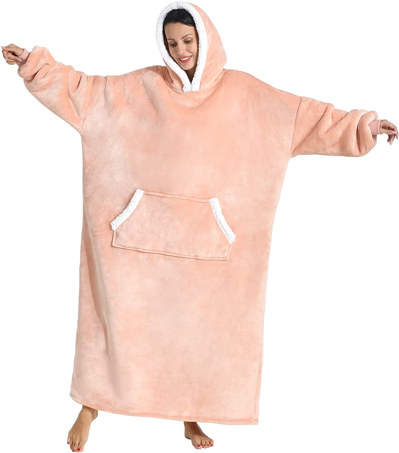 Oversized Hoodie For Adults &amp; Kids  |  Microfiber &amp; Sherpa Wearable Blanket. - NextMamas