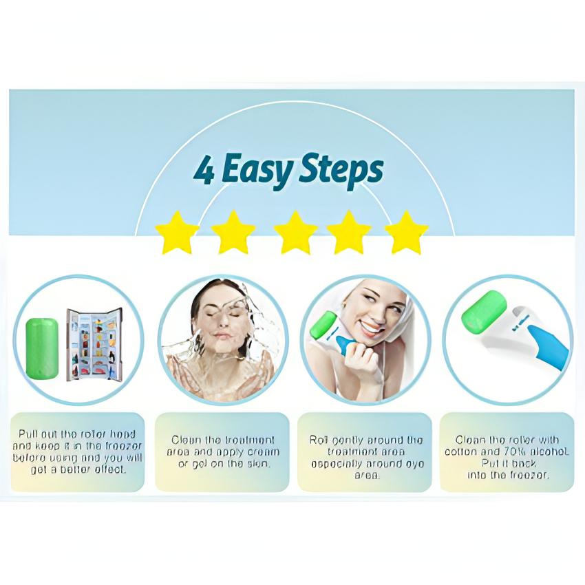 Ice Roller for Face and Eyes Puffiness | Pain Relief and Minor Injury, Skin Care Products with 2 Roller. - NextMamas