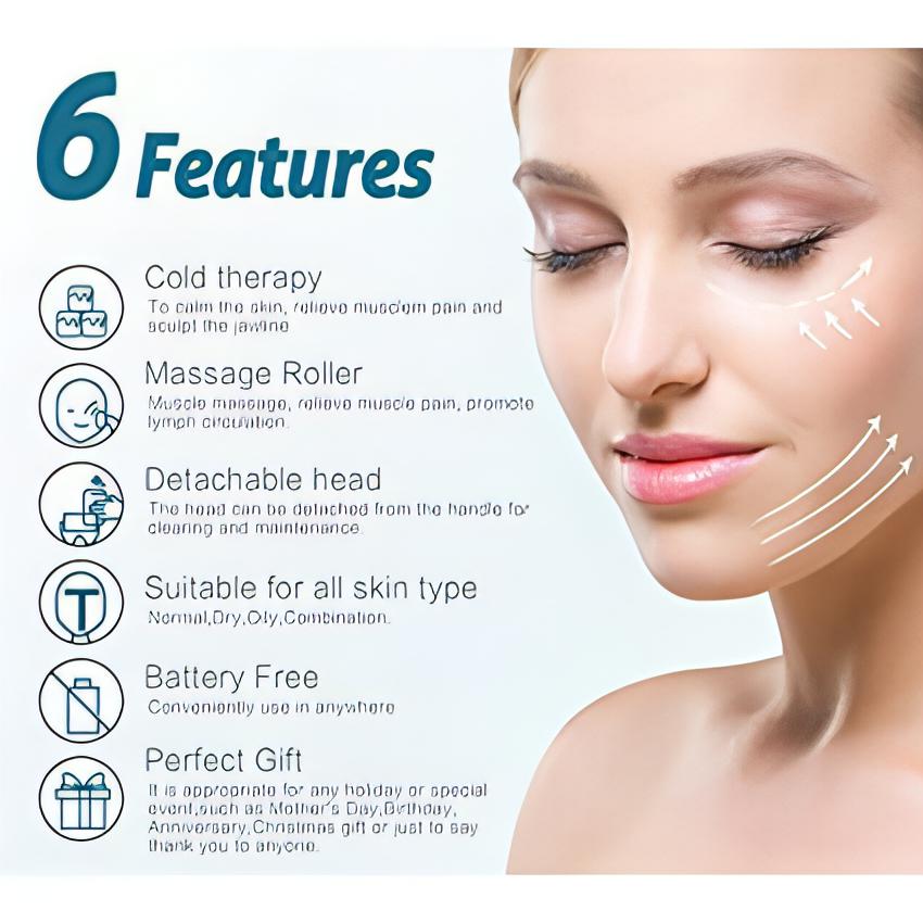 Ice Roller for Face and Eyes Puffiness | Pain Relief and Minor Injury, Skin Care Products with 2 Roller. - NextMamas