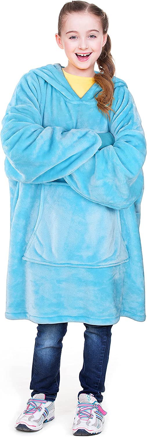 Oversized Hoodie For Adults &amp; Kids  |  Microfiber &amp; Sherpa Wearable Blanket. - NextMamas