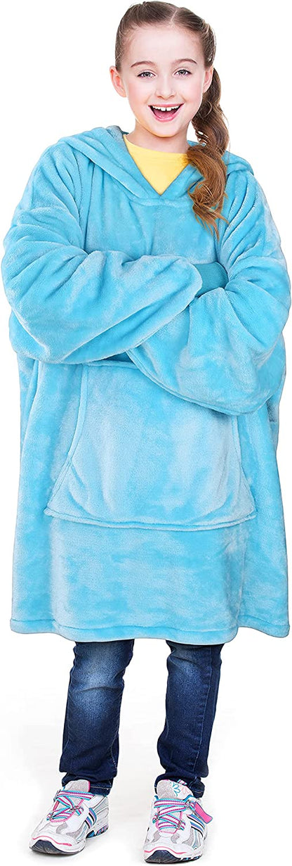 Oversized Hoodie For Adults &amp; Kids  |  Microfiber &amp; Sherpa Wearable Blanket. - NextMamas