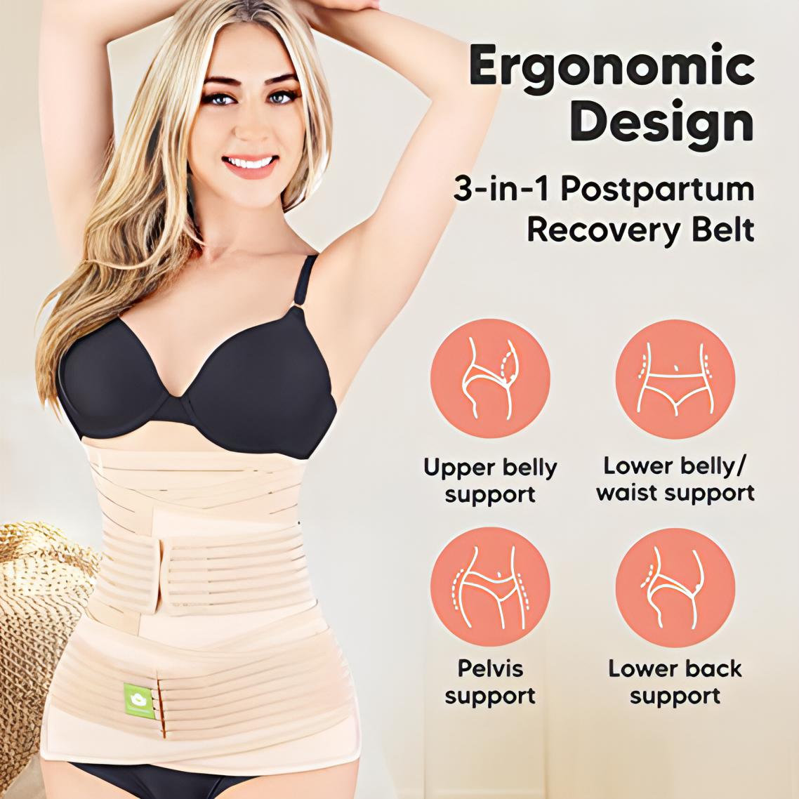 3-in-1 Postpartum Recovery Belt – Belly, Waist &amp; Pelvis Support - NextMamas