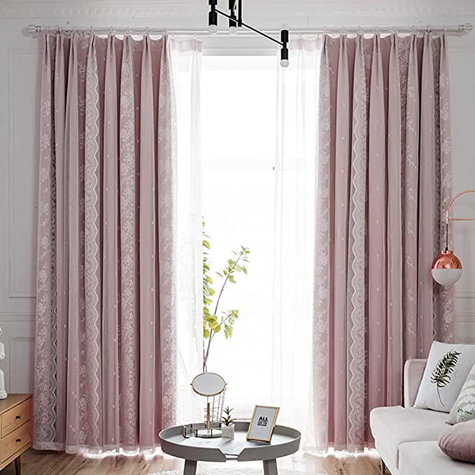 Double Layer Blackout Curtain with Tulle – 53”x96” (1 Panel + 1 Sheer) - NextMamas