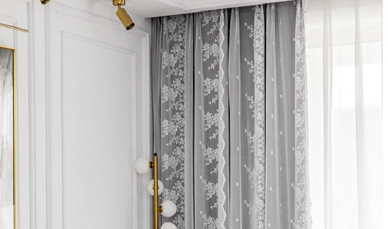 Double Layer Blackout Curtain with Tulle – 53”x96” (1 Panel + 1 Sheer) - NextMamas