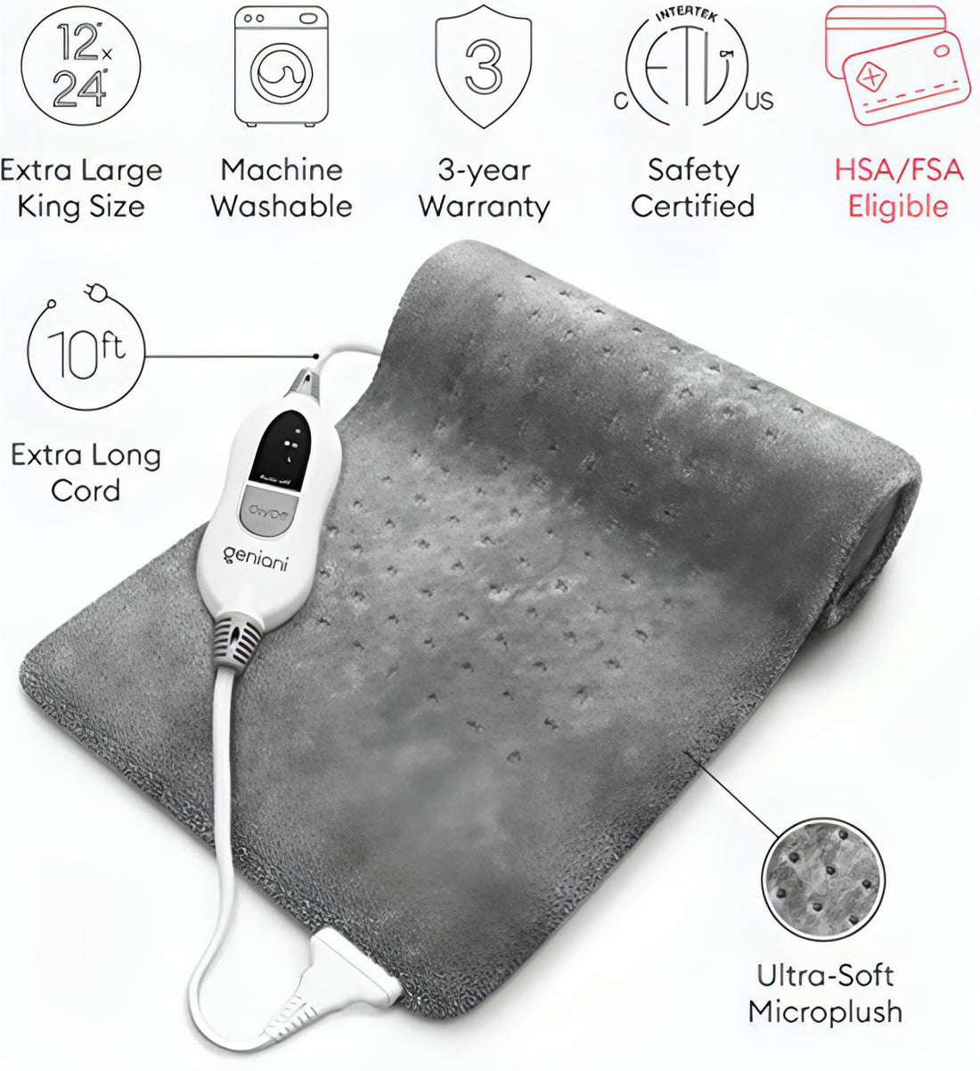 Electric Heating Pad for Pain Relief - NextMamas