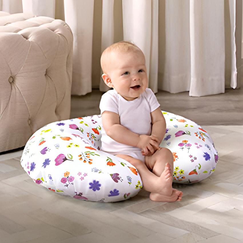 Nursing Pillow with Cover | Cotton Blend Fabric - NextMamas