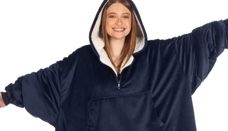 Oversized Hoodie For Adults &amp; Kids  |  Microfiber &amp; Sherpa Wearable Blanket. - NextMamas
