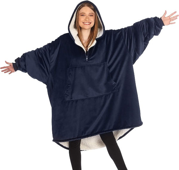 Oversized Hoodie For Adults &amp; Kids  |  Microfiber &amp; Sherpa Wearable Blanket. - NextMamas