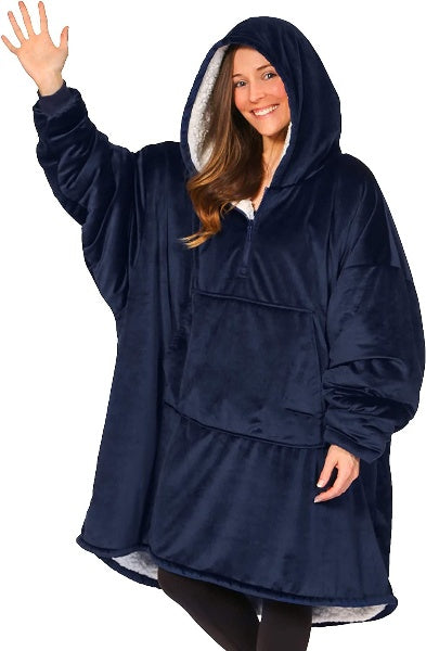 Oversized Hoodie For Adults &amp; Kids  |  Microfiber &amp; Sherpa Wearable Blanket. - NextMamas