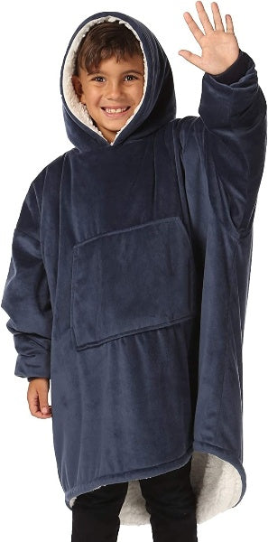Oversized Hoodie For Adults &amp; Kids  |  Microfiber &amp; Sherpa Wearable Blanket. - NextMamas