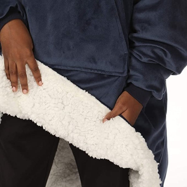 Oversized Hoodie For Adults &amp; Kids  |  Microfiber &amp; Sherpa Wearable Blanket. - NextMamas