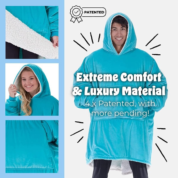 Oversized Hoodie For Adults &amp; Kids  |  Microfiber &amp; Sherpa Wearable Blanket. - NextMamas