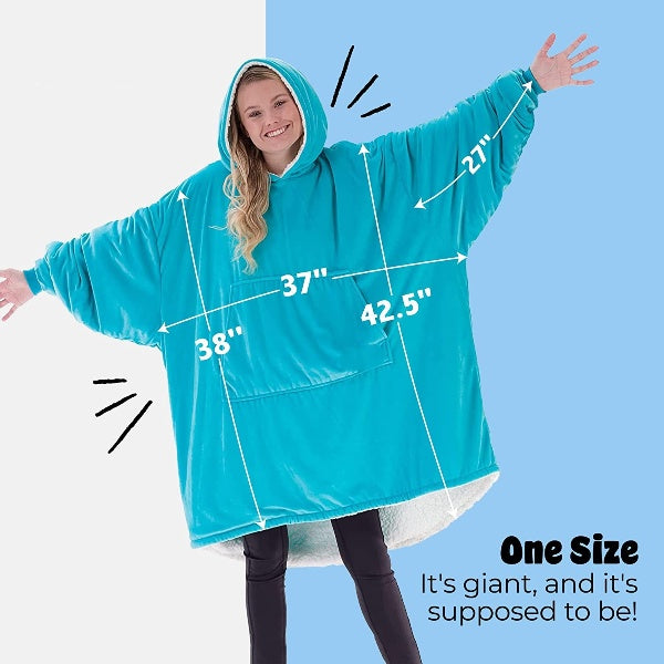 Oversized Hoodie For Adults &amp; Kids  |  Microfiber &amp; Sherpa Wearable Blanket. - NextMamas