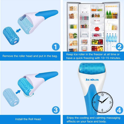 Ice Roller for Face and Eyes  | Cold Facial Ice Roller Massager for Eye Puffiness - NextMamas