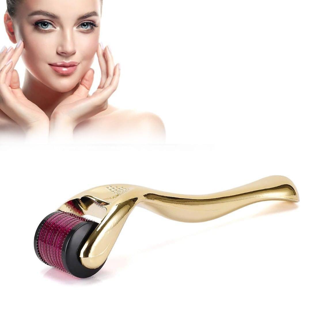 Premium Gold Titanium Micro Needles Derma Roller | For Face Lift, Stretch Marks, Glowing Skin &amp; Scar Treatment - NextMamas