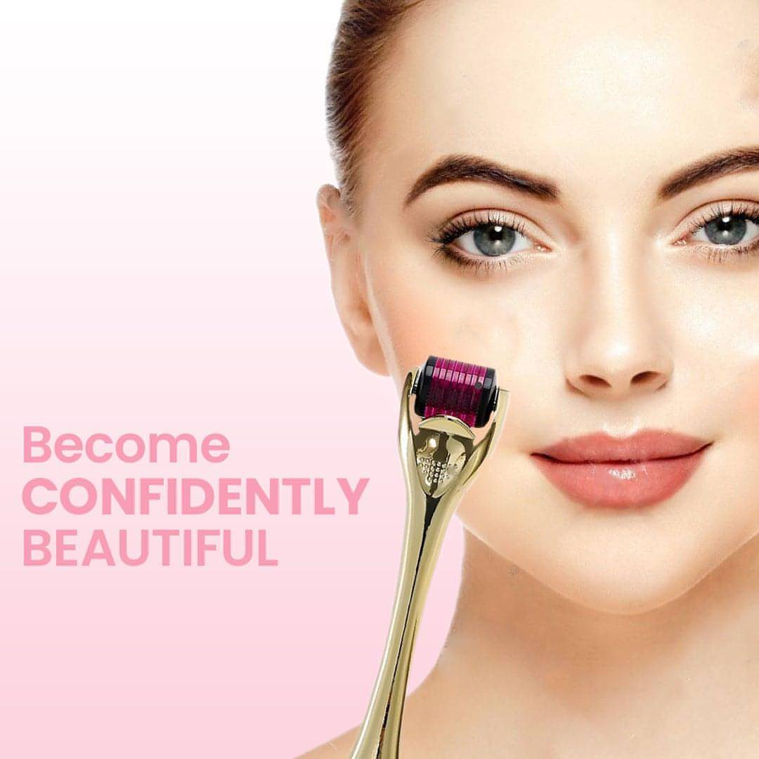 Premium Gold Titanium Micro Needles Derma Roller | For Face Lift, Stretch Marks, Glowing Skin &amp; Scar Treatment - NextMamas