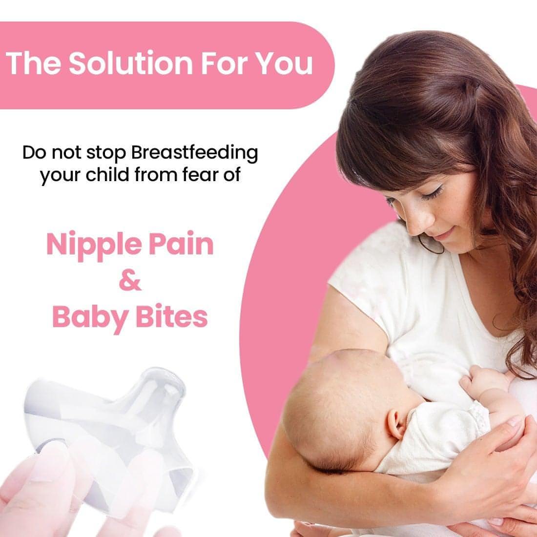 Silicone Breastfeeding Nipple Cover Shields | Protects from Baby Bite, Nipple Wound &amp; Infection Pain - NextMamas