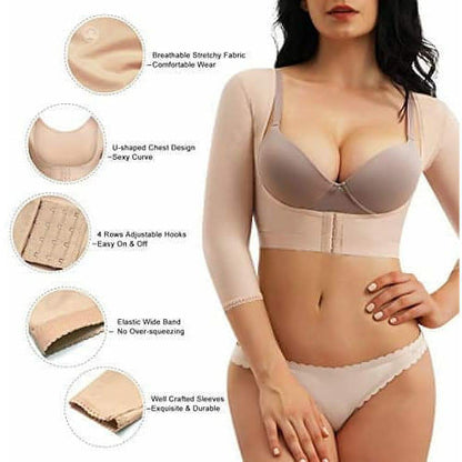 Women Upper Body, Breast &amp; Arm Shaper  | Shapewear Compression Sleeves. - NextMamas