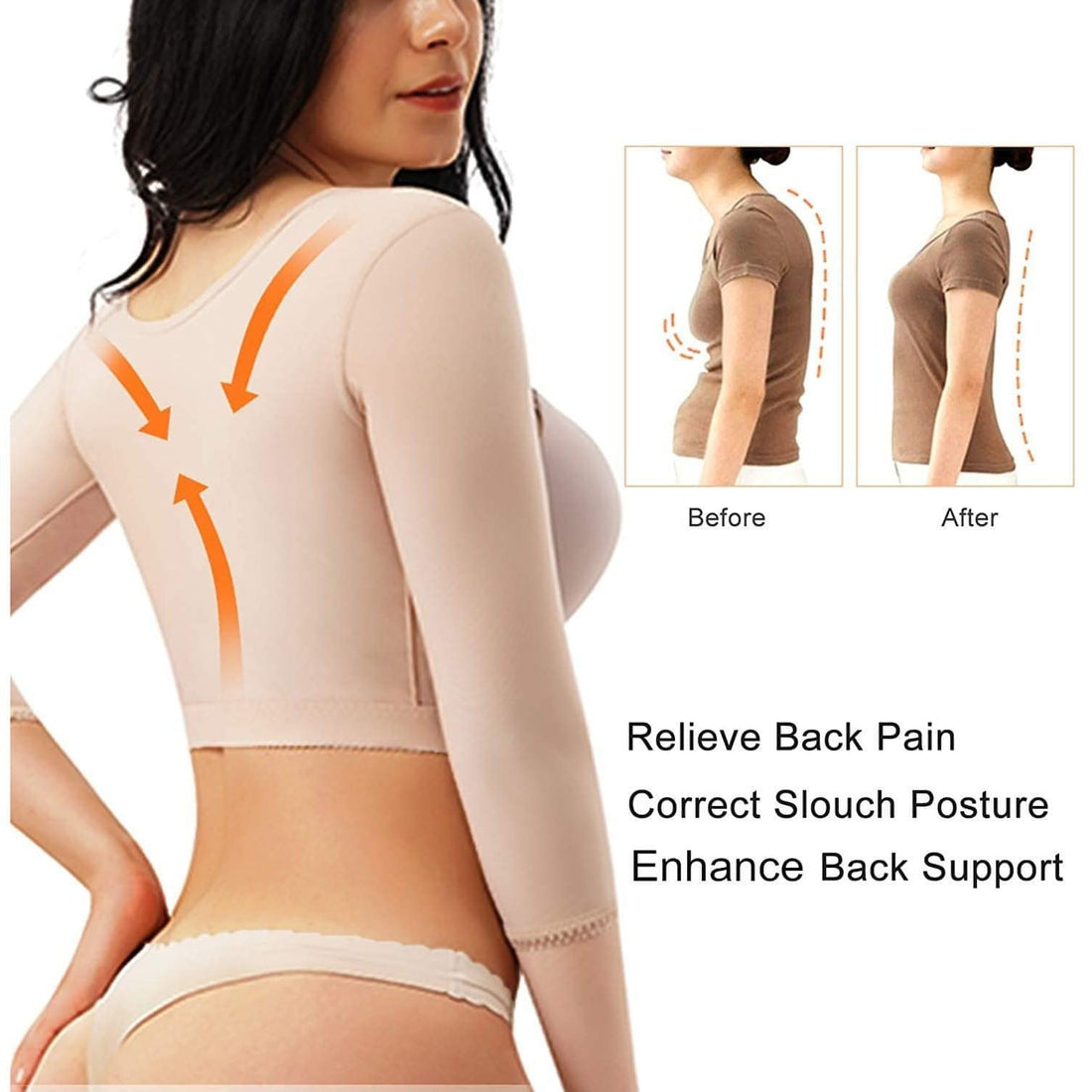 Women Upper Body, Breast &amp; Arm Shaper  | Shapewear Compression Sleeves. - NextMamas