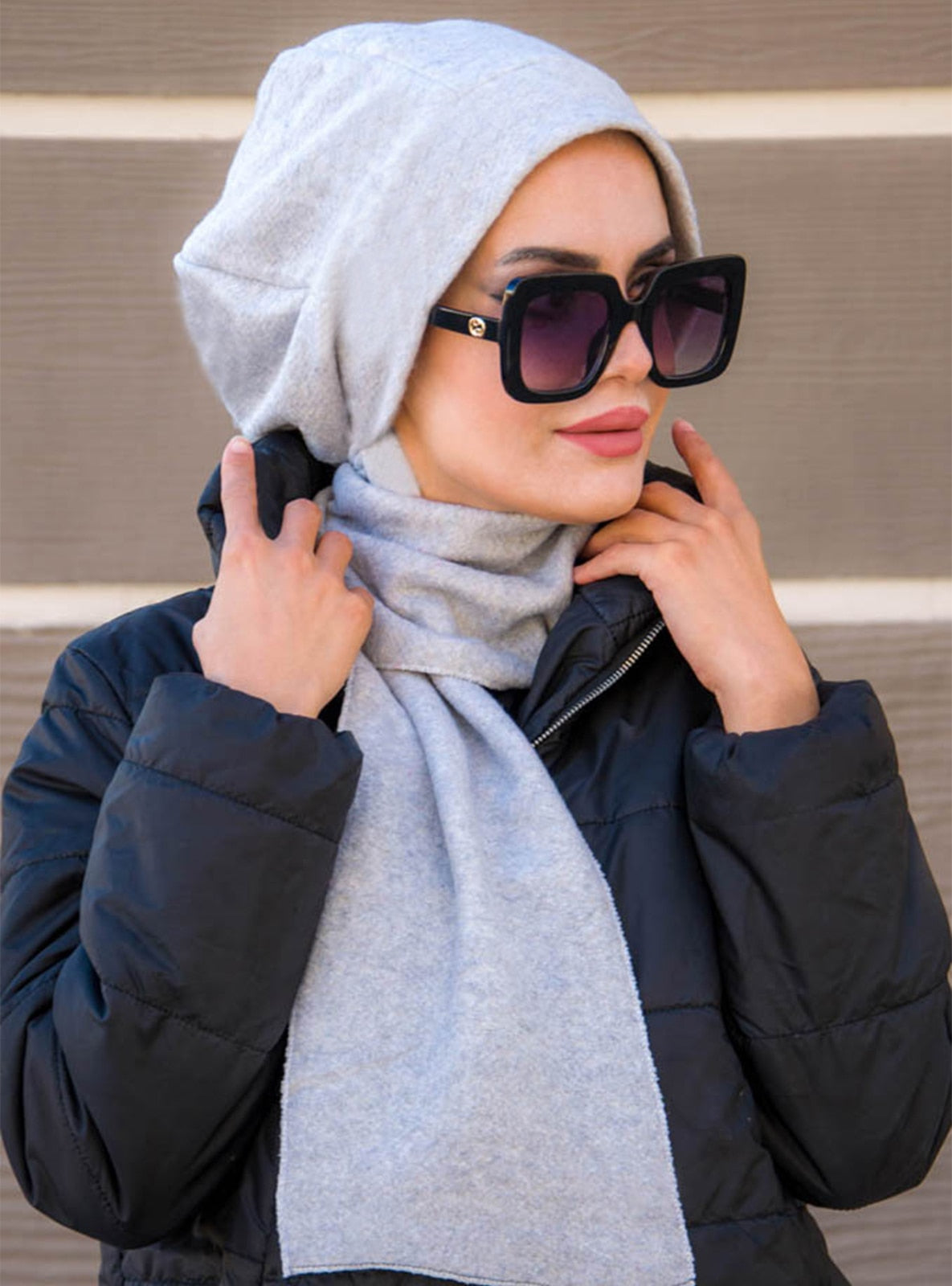 Plain Stylish Instant Scarf - NextMamas